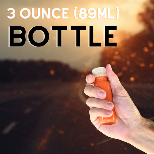 3 ounce 89ml orange liquid bottle option for nootropic drink.