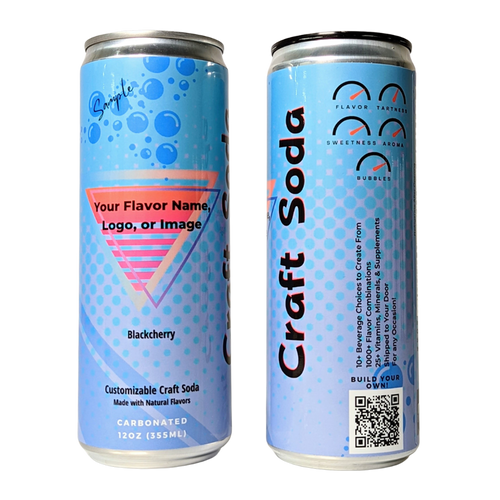 Black Cherry craft soda carbonated sample beverage to taste test.